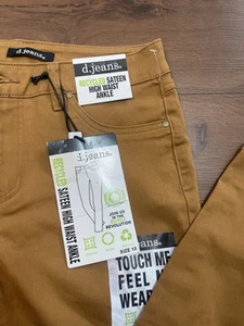 NEW, D Jeans, Satin Caramel Brown, High Waist Women Jeans, Size 10 NWT - Picture 1 of 9