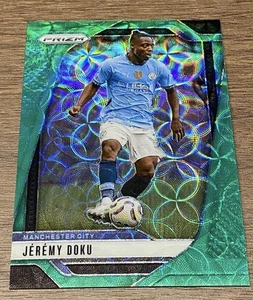 2024-25 Panini Prizm Jeremy Doku Choice Green Manchester City 4/5 - Picture 1 of 2