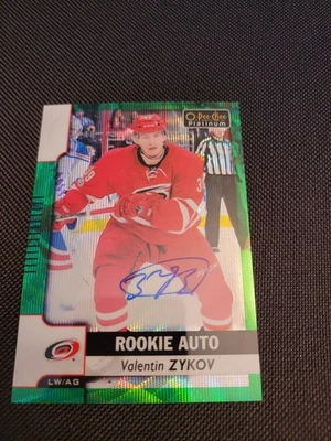 2017-18 OPC Platinum- Valentin Zykov - Emerald Surge Rookie Auto 05/10 - Image 1 of 2