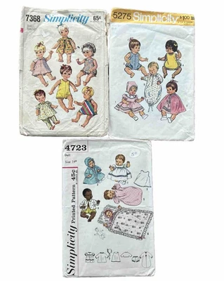 VTG Simplicity Infant Sewing Patterns 1950s 1970s Lot of 3 One Size and 6 Month - Image 1 of 4