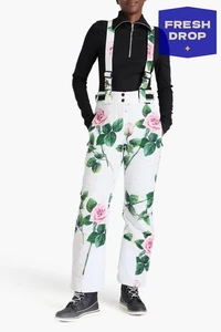 RRP €1700 DOLCE & GABBANA Ski Trousers IT42 US6 UK10 S RECCO Roses Print Padded - Picture 1 of 7