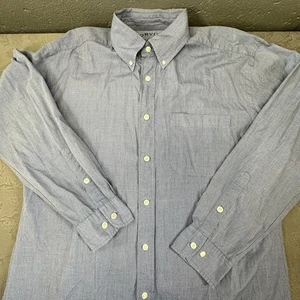 ORVIS Surfwashed Long Sleeve Blue Button Up - L 17x48” - Picture 1 of 12