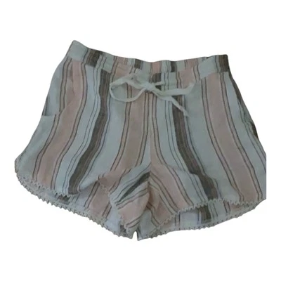 Pantalones cortos Caslon de lino a rayas 2X nuevos sin etiquetas Foto 1 de 3
