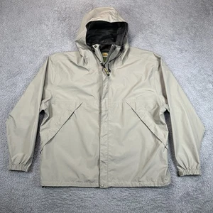 Cabela's Rain Jacket Mens XL Beige Gore-Tex Full Zip Waterproof Hooded - Picture 1 of 11
