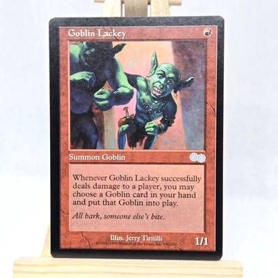 Goblin Lackey MTG Urza's Saga 190 LP Light Play Single - Image 1 of 4