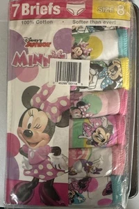 Minnie Mouse Panties Little Girls' 7-pack Briefs Size 8 Cotton Underwear - Picture 1 of 2