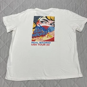 Adidas Real Madrid USA Tour Shirt Herren 2XL XXL Weiß Grafik Fußball T-Shirt - Bild 1 von 19