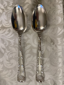 Tiffany & Co. Wave Edge Sterling Silver Set of Serving Spoons 8 5/8" 219.0g