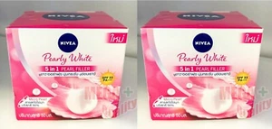2x50g Nivea Pearly Bright 5In1 Micro Pearl Filler Day Face Serum Cream SPF33 PA - Picture 1 of 3
