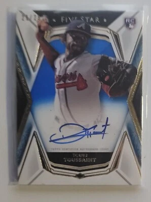 2019 FIVE STAR TOUKI TOUSSAINT  AUTOGRAPH RC /25 BRAVES - Image 1 of 2