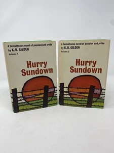 HURRY SUNDOWN by K. B. Gilden Vol 1 & 2    1964 HCs / DJs ~ Book Club + Covers - Picture 1 of 10