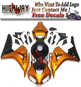 Fairings For Honda CBR1000RR 06 07 2006 ABS Fairing Kit Bodywork Gold & Black - Picture 1 of 6