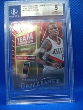 DAMIAN LILLARD 2012-13 Panini Brilliance Team Tomorrow #9 BGS MINT 9 RC Blazers