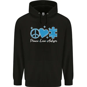 Peace Autismus Autistisch Kinder Kapuzenpulli - Picture 1 of 84