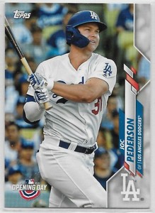 2020 Topps Opening Day #9 Joc Pederson Los Angeles Dodgers