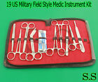 19 US Military Field Style Medic Instrument Kit - Medical Surgical Nurse Dental