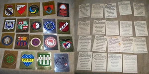 19 FIGURINE SCUDETTI REAL BARCELONA COSMOS  AJAX CALCIO SOCCER PANINI STICKERS - Picture 1 of 1
