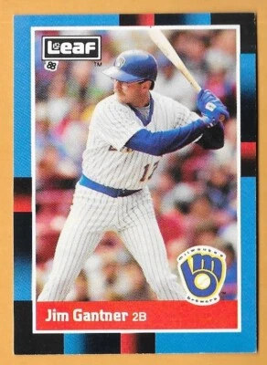 JIM GANTNER MILWAUKEE BREWERS #161 - LEAF NM-MT 1988 - Image 1 of 2