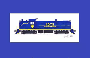 Stampa opaca Delaware & Hudson RS3 #4075 11"x17" firmata Andy Fletcher - Foto 1 di 1