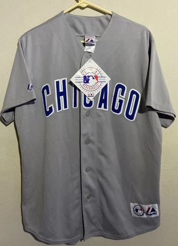 MAJESTIC Chicago Cubs Away Jersey Large Vintage Sammy Sosa Cover