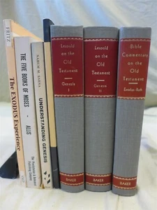 Lot of 7 OLD TESTAMENT BIBLE COMMENTARY BOOKS: Genesis/Exodus - Leupold, Allis + - Picture 1 of 1