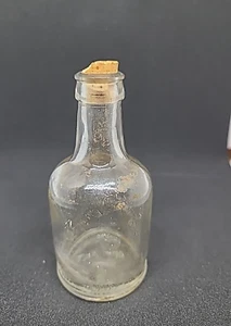 Miniature Corked Apothecary Bottle CLEAR Very Old DES PAT 91561 - Picture 1 of 17