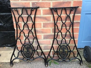 Antique Singer Treadle sewing machine frame x 2 stand pieces - Picture 1 of 11