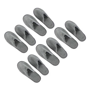 5 Pairs Guest Slippers Durable Slippers Coral Fleece Slipper - Picture 1 of 12