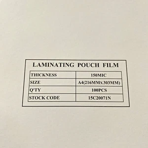 A4 Glanz Laminierbeutel 150 Mikron Kaschiermaschine Laminat 100 Blatt - Bild 1 von 4