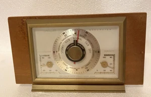 Vintage Airguide Barometer Temperature Humidity Desktop Weather Station - Picture 1 of 7