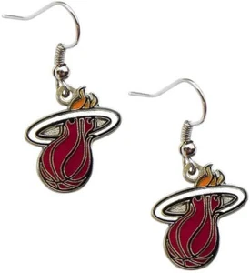 MIAMI HEAT - LOGOTIPO DEL EQUIPO - PENDIENTES COLGANTES - TOTALMENTE NUEVOS - NBA-ER-015-02 - Imagen 1 de 1