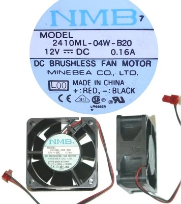 Ball Bearing 60mm*25mm NMB/Minebea 2410ML-04W-B20 12VDC/12V/6V/7V/8V/9V Fan 2pin - Image 1 of 3