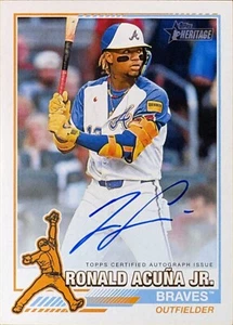 2025 Topps Heritage Redefined Autograph SSP #RA Ronald Acuna Jr. AUTO /76 Braves - Picture 1 of 1