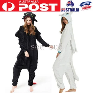 How To Train Your Dragon Toothless Costume Pajamas Kigurumi Sleepwears Adults - Picture 1 of 16