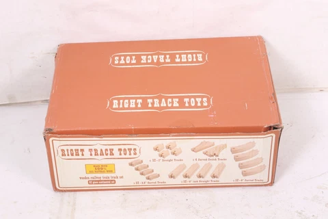 Wooden Train Track Lot 52 Piece Set Play for Thomas Train Railway System 18 Feet Cover