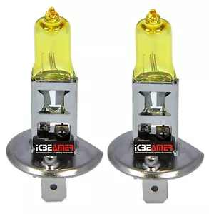 ICBEAMER 12V H1 100W Xenon HID Yellow Replace Halogen Headlight Light Bulbs 128B - Picture 1 of 5