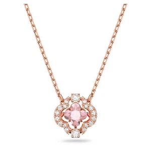 Swarovski Una Necklace, Clover, Pink, Rose Gold-Tone Plated 5514488 - Picture 1 of 4