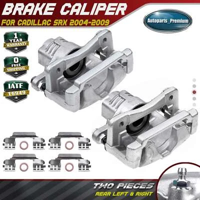 Par de pinzas de freno de disco traseras con soporte para Cadillac SRX 2004 2005 2006-2009 Foto 1 de 4