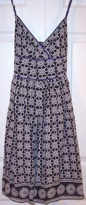 Nuevo con etiquetas Vestido de Sol Fire Los Angeles 100% Algodón Estampado Azul Marino, Juniors S, $39.99 Foto 1 de 3