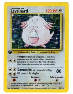 Pokemon Chansey Base Set 3/102 1st Edition (French) Holo Rare WOTC Played MP-LP - Picture 1 of 2