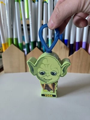 Star Wars Yoda Kids Meal Toy 2019 keychain Green Rise Of Skywalker Viewer Scene  - Image 1 of 4