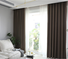 2 Pcs High Blackout Thermal Curtains Livingroom Bedroom Grommet Window Drapes