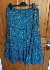 Skirt Size 16 Teal Mix Floral