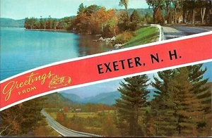 Alte Postkarte, Grüße aus Exeter, New Hampshire, N.H., landschaftlich reizvoll, ungelaufen - Bild 1 von 2
