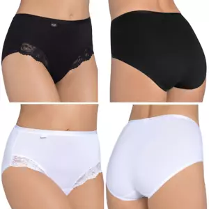 Sloggi Romance Maxi Briefs With Lace Full High Rise Knickers - Picture 1 of 17