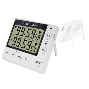 Temporizador de cocina digital reloj cuenta arriba/cuenta abajo soporte trasero alarma en voz alta - Imagen 1 de 9