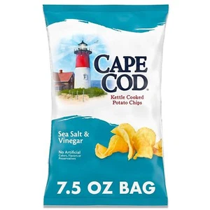 Potato Chips, Sea Salt And Vinegar Kettle Chips, 7.5 Oz - Picture 1 of 10