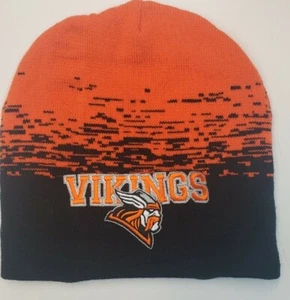 Vikings-Cappello in maglia/Slouch Beanie-Arancione/Nero-Cappello a doppia parete America-Nuovo con etichette - Foto 1 di 3