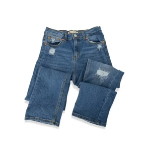 Levi's Jeans Distressed high rise Ripped Denim Blue boys 8 - Picture 1 of 12