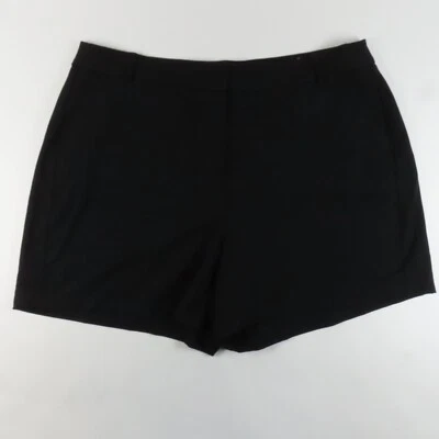 Lane Bryant Womens Shorts Size 20 Black Polyester Flat Front High Rise Casual - Изображение 1 из 4